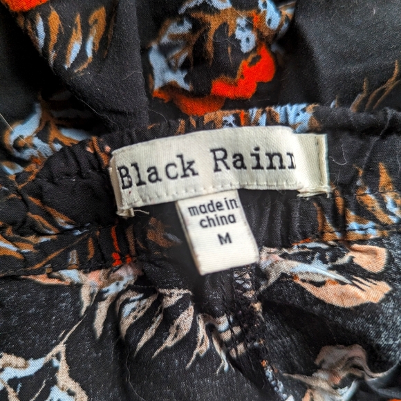 Black Rainn floral pants - Picture 1 of 2